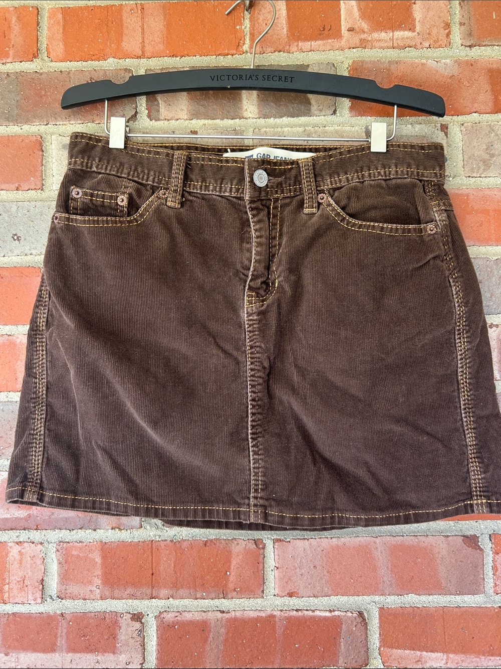 GAP Chocolate Brown Corduroy Mini Skirt
